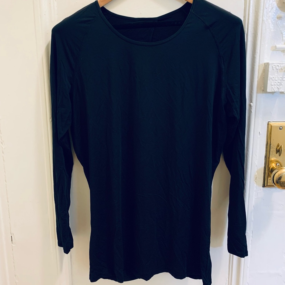 Lululemon Long Sleeve Open Back Shirt with Ruched Detail